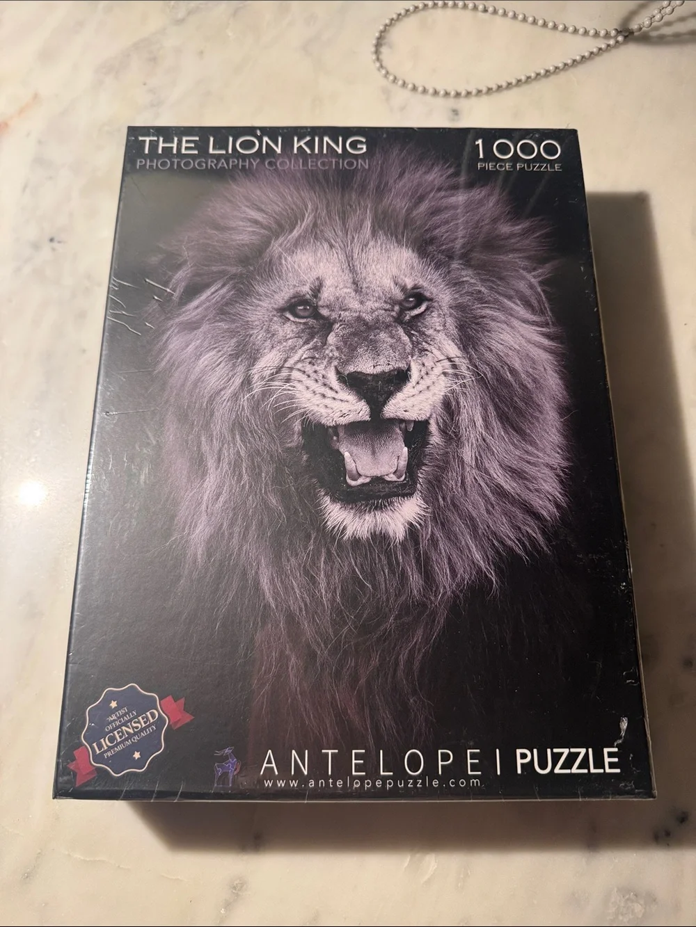 Antelope Black & Gray Lion Photography 1000-Piece Puzzle